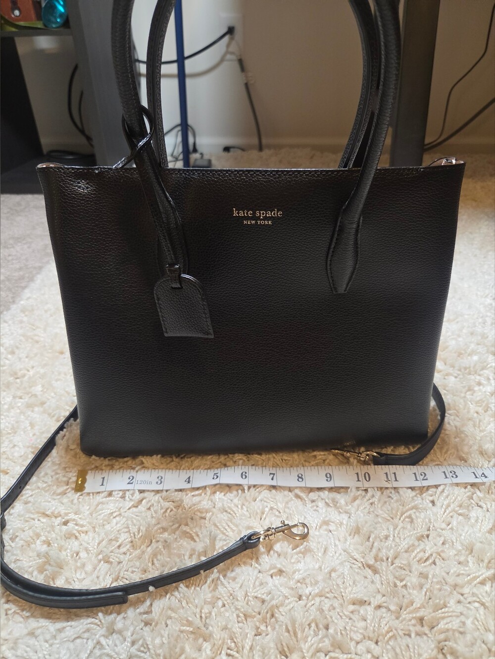 kate Spade Black Leather Satchel